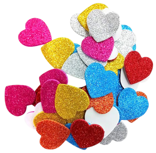 מגזרות סול לב עם נצנצים - 160 יח'