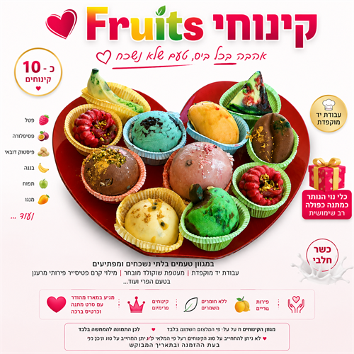 קינוחי FRUITS LOVE ❤️🥭🍏🍌🫐🍫 | מתנת השף