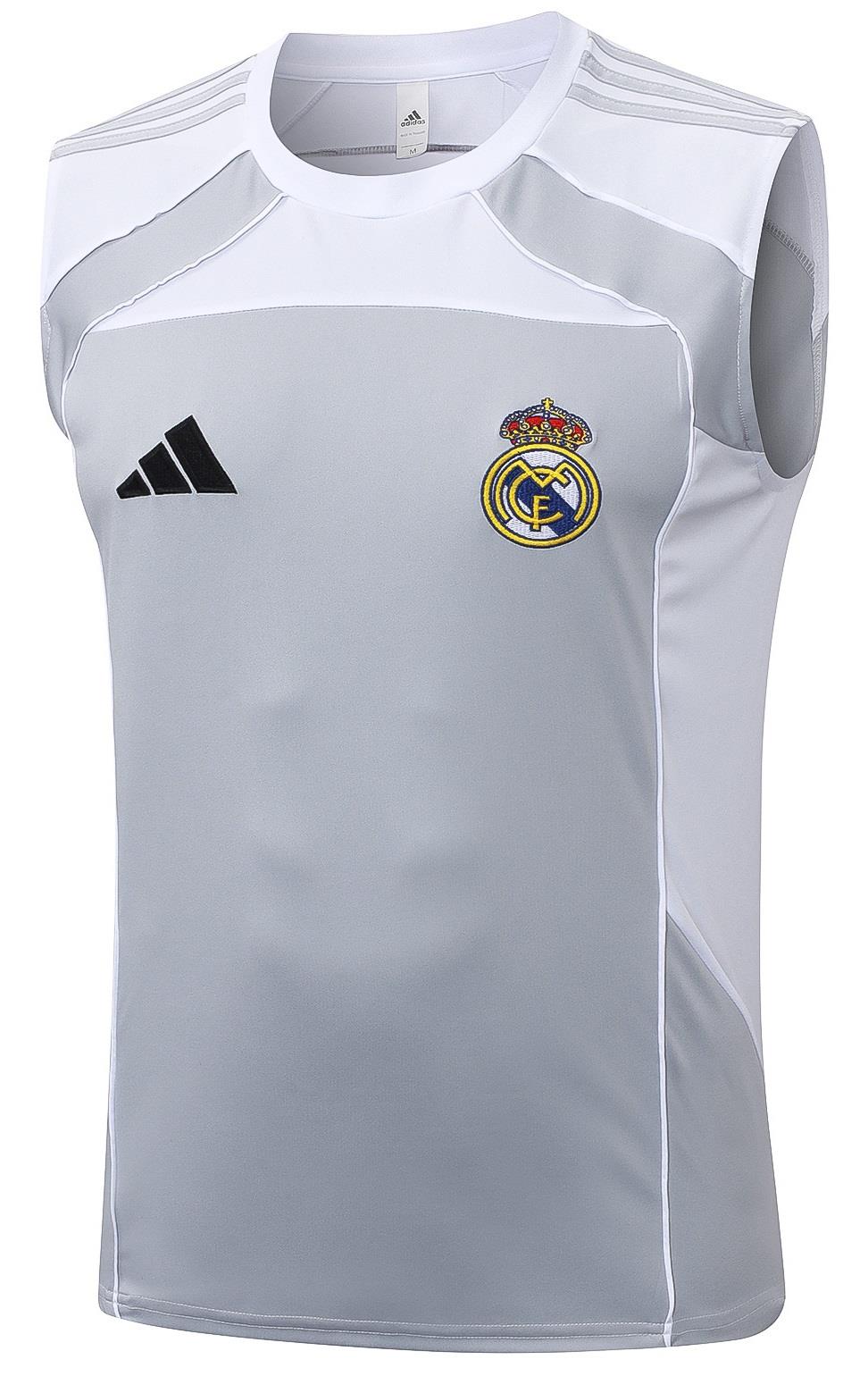 ריאל מדריד גופיית ספורט לבן אפור