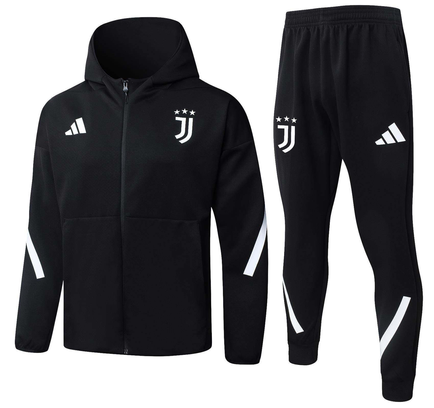 יובנטוס חליפת קפוצ'ון ארוכה שחורה