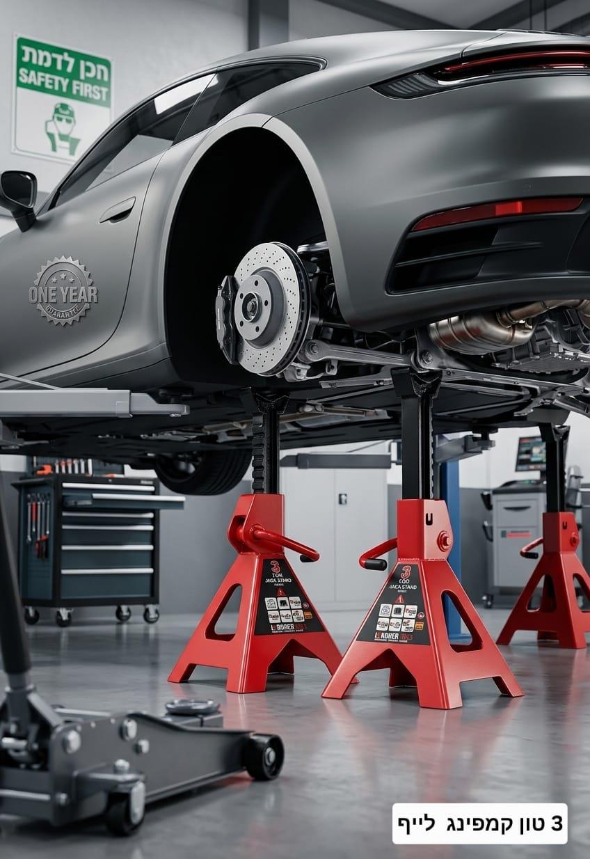 בוקים 3 טון להניח מתחת לכלי רכב בעת תחזוקה המחיר לזוג תומכים צבע אדום קמפינג לייף