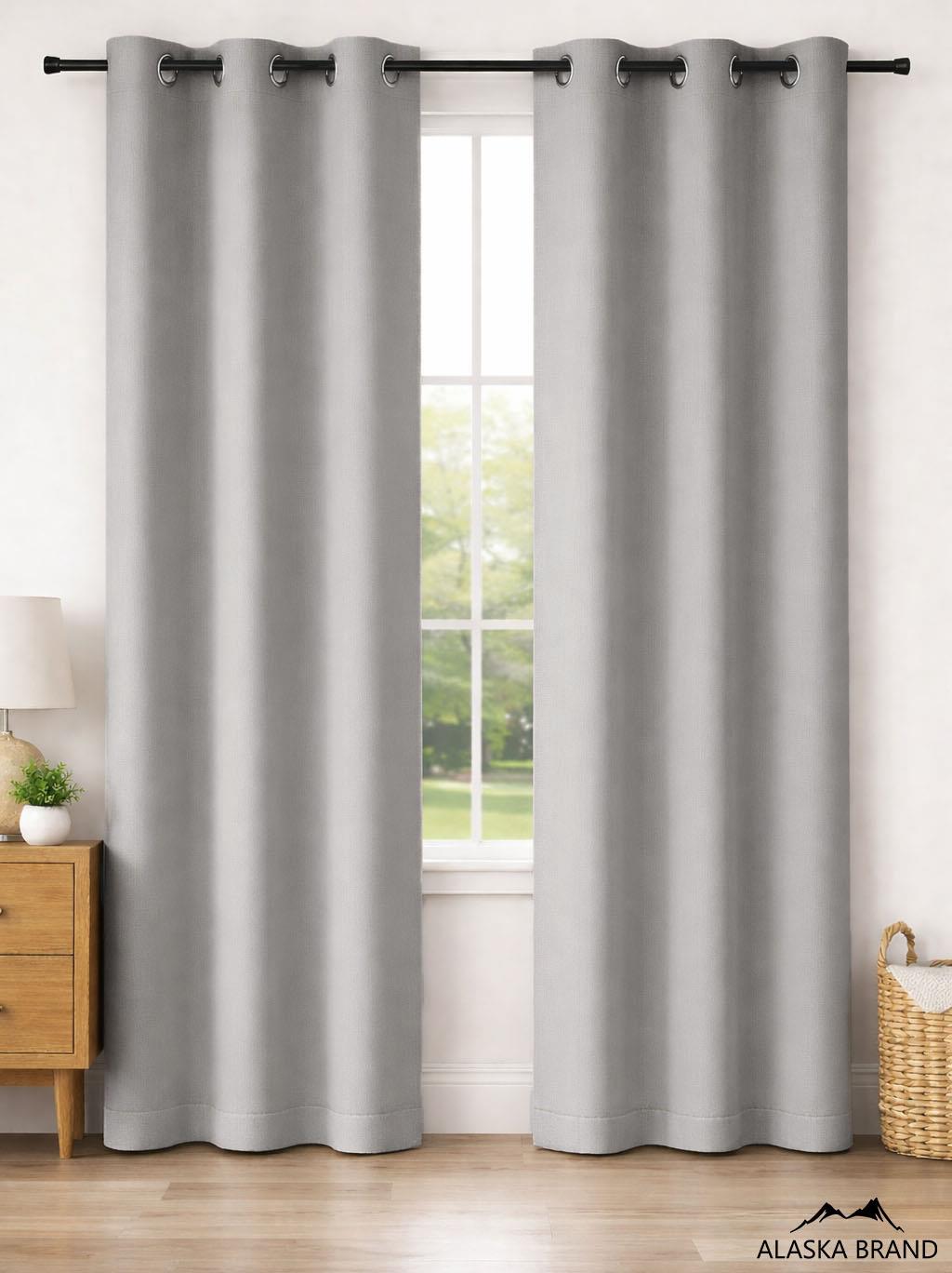 וילון 100% האפלה אטום לגמרי | דגם חן CHEN אפור אבן