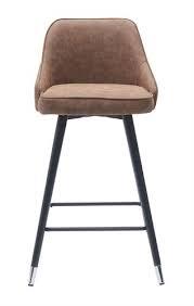 כסא בר מעוצב דגם דנה דמוי עור חום