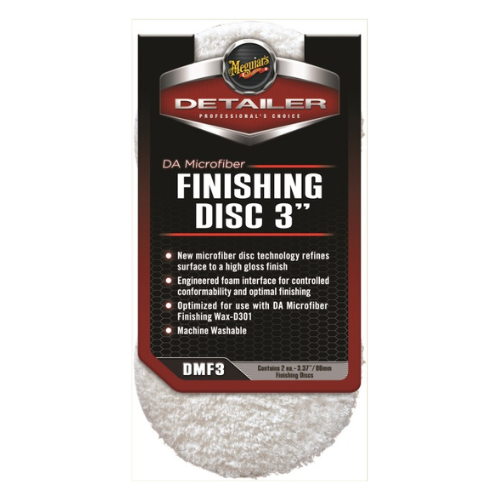 2 יחידות פד מיקרופייבר לווקס - DA MICROFIBER FINISHING DISC 3 מבית MEGUIAR'S | גודל 3 אינץ'