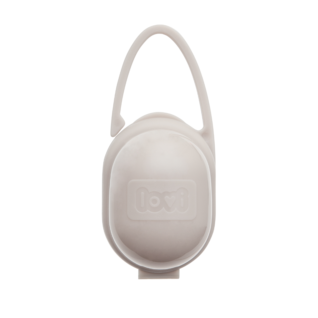 קופסת לאבי למוצץ פלסטיק קשיח אפור קופסת לאבי למוצץ פלסטיק קשיח אפור