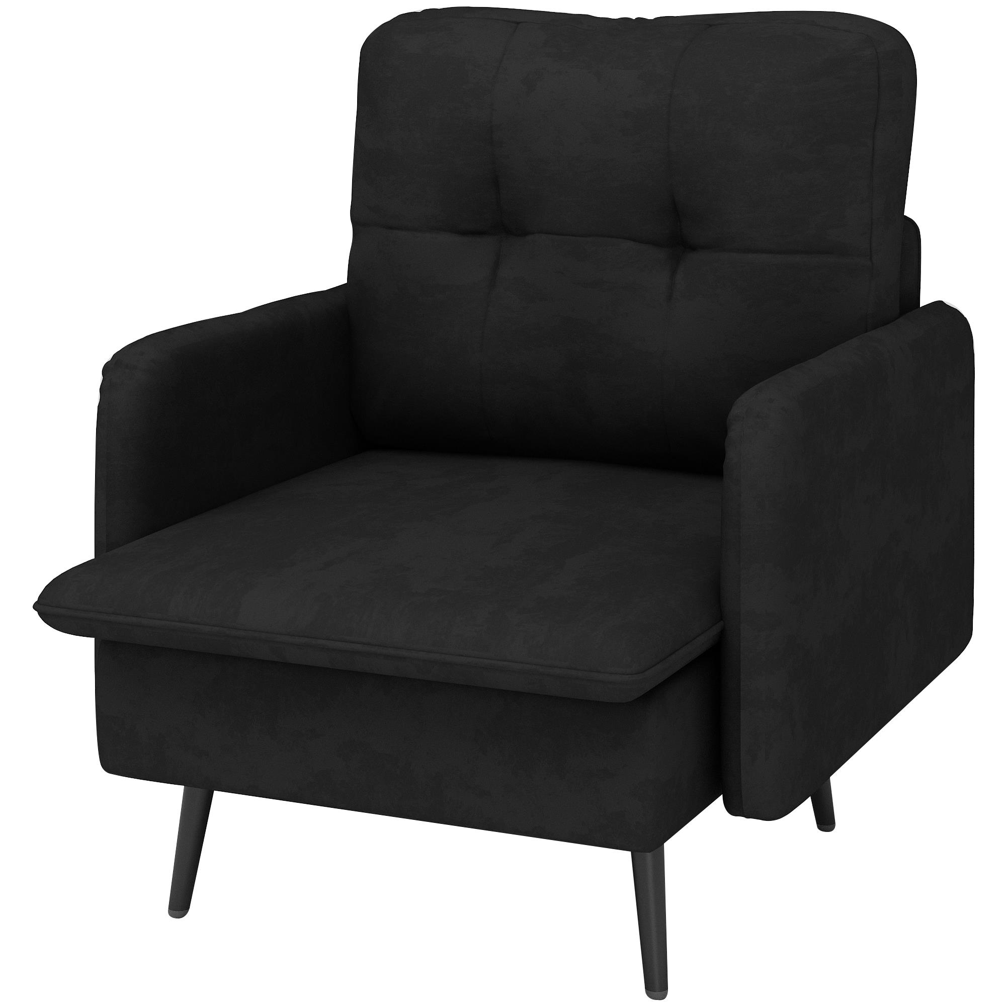כורסא מעוצבת יוקרתית לבית דגם ריו בד צבע שחור