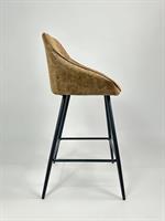 כסא בר מעוצב דגם אמילי דמוי עור חום