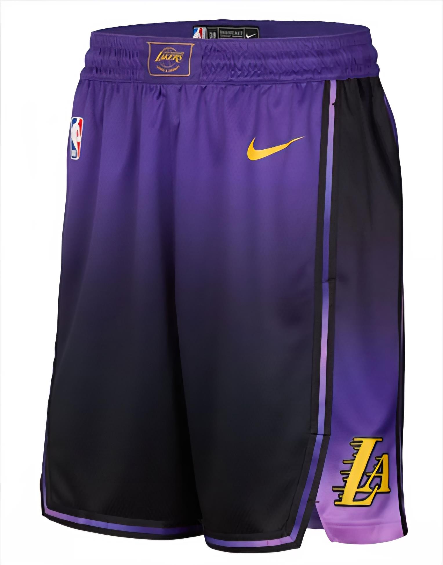 מכנסי כדורסל ל.א לייקרס NBA סגול שחור