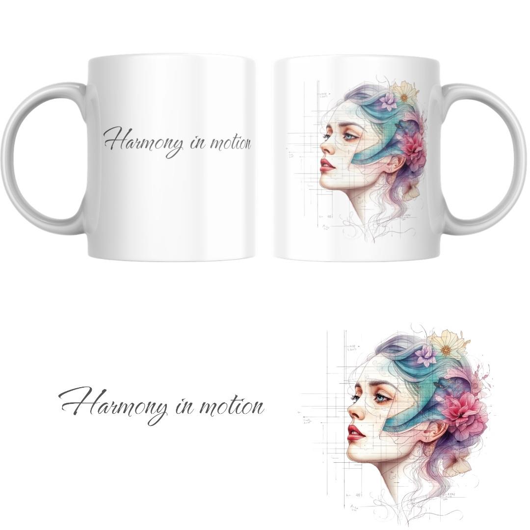 ספל מעוצב בזווית עם איור אישה בתנועה צבעונית מקולקציית Blueprint ספל מעוצב בזווית עם איור אישה בתנועה צבעונית מקולקציית Blueprint