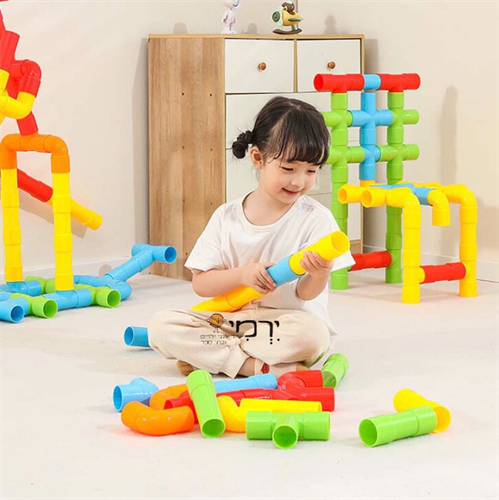 צינורות ענק לחצר 156 חלקים + גלגלים