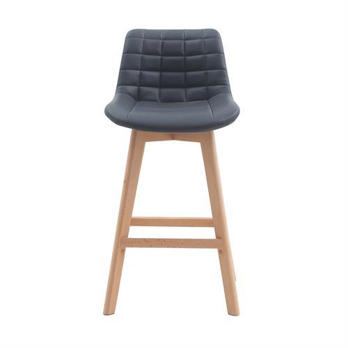 כסא בר מעוצב דגם איטליה דמוי עור צבע שחור