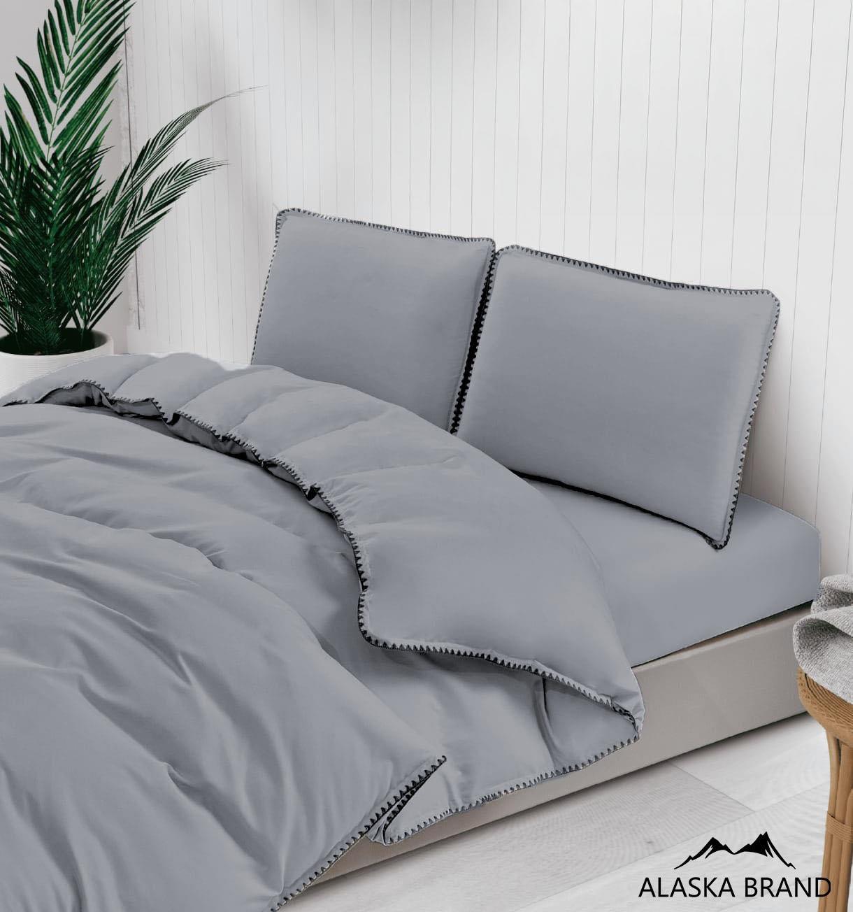 מצעי 100% כותנה משובחת דגם - ויולט אפור