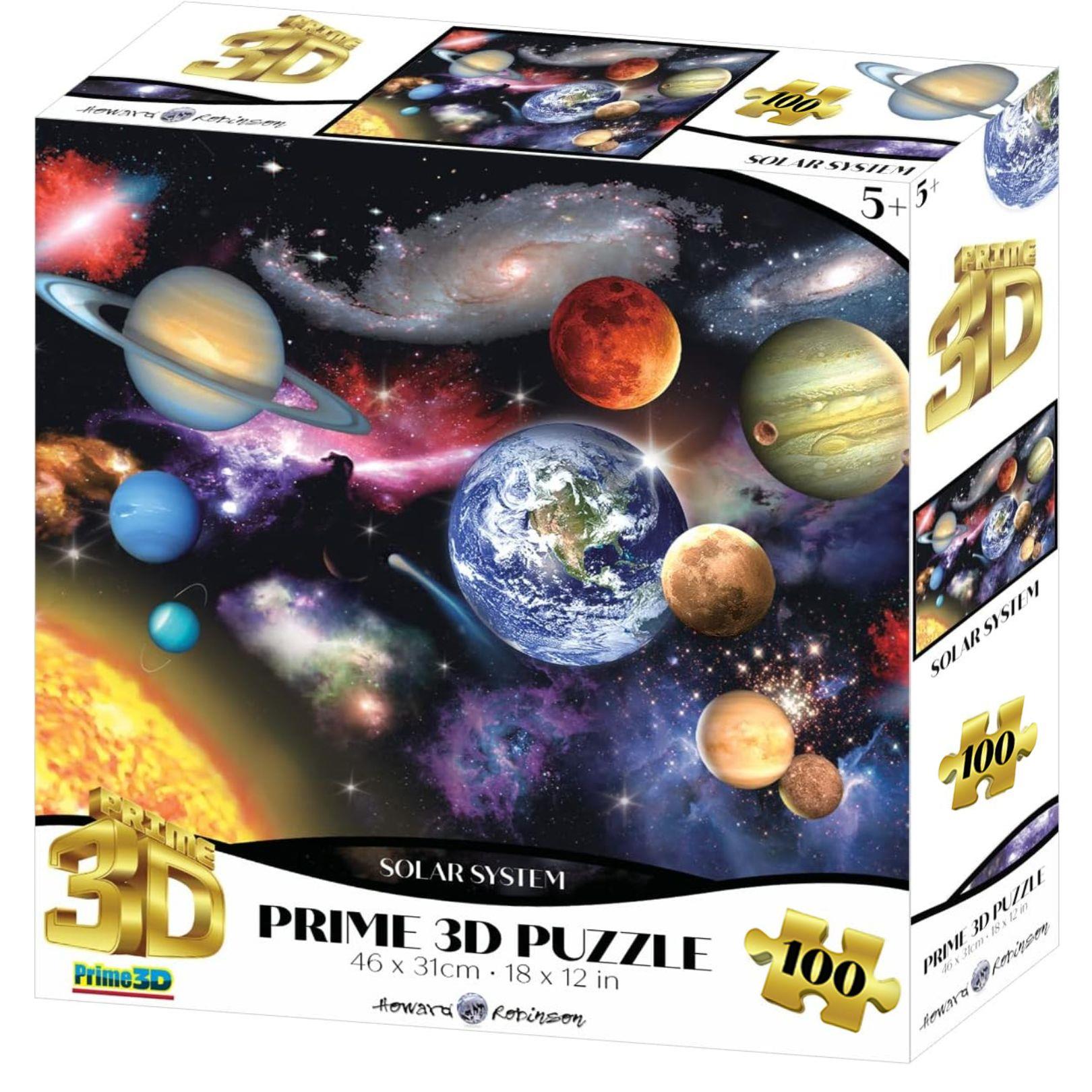 פאזל תלת מימד מערכת השמש 100 חלקים מבית Prime 3D