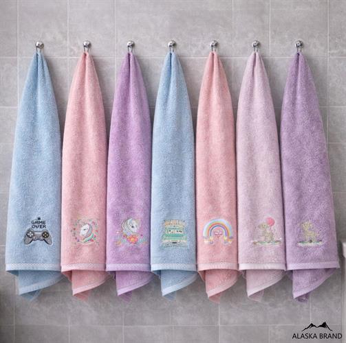 מגבת ילדים 100% כותנה דגם KIDS | מבחר דוגמאות וצבעים