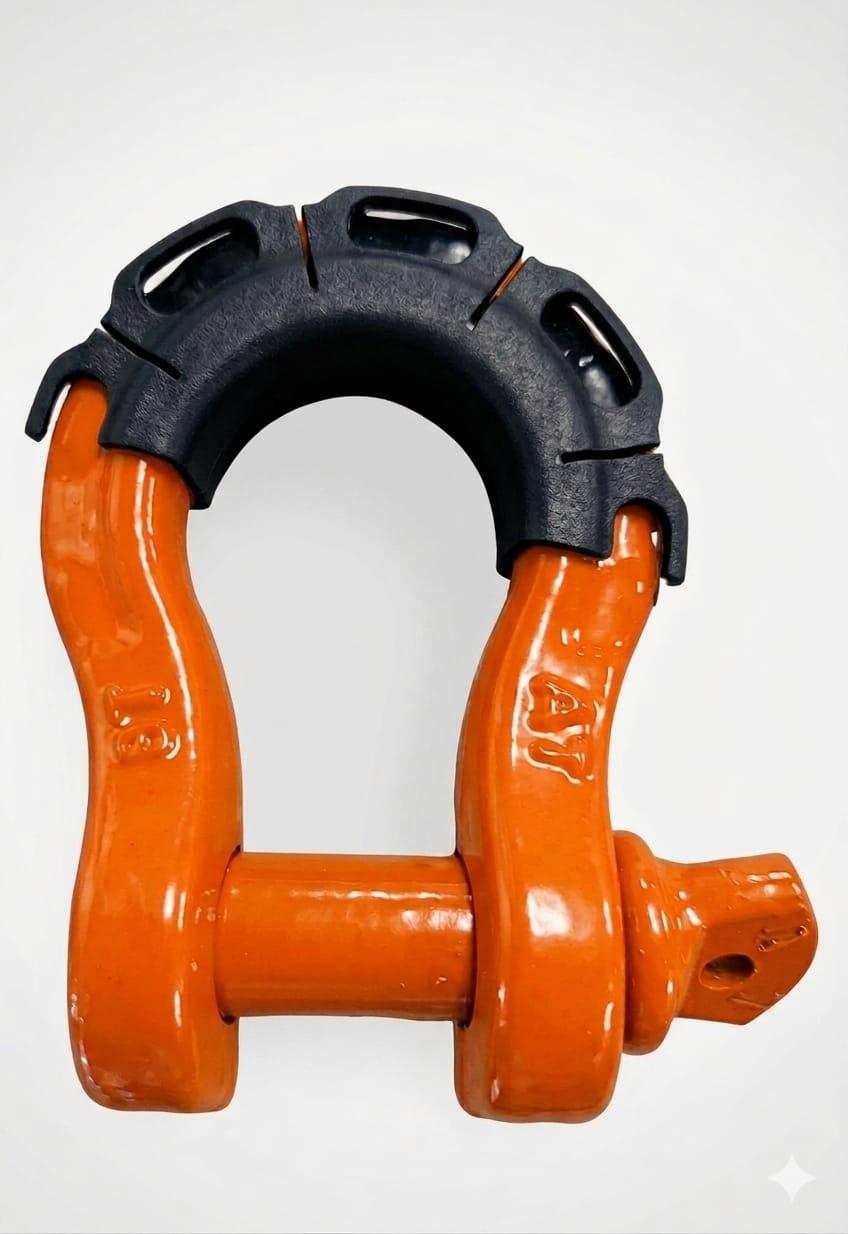 שאקל צבעוני צבע כתום עם גומי שאקלים סגיר 3/4 לגרירה וחילוץ בשטח קמפינג לייף