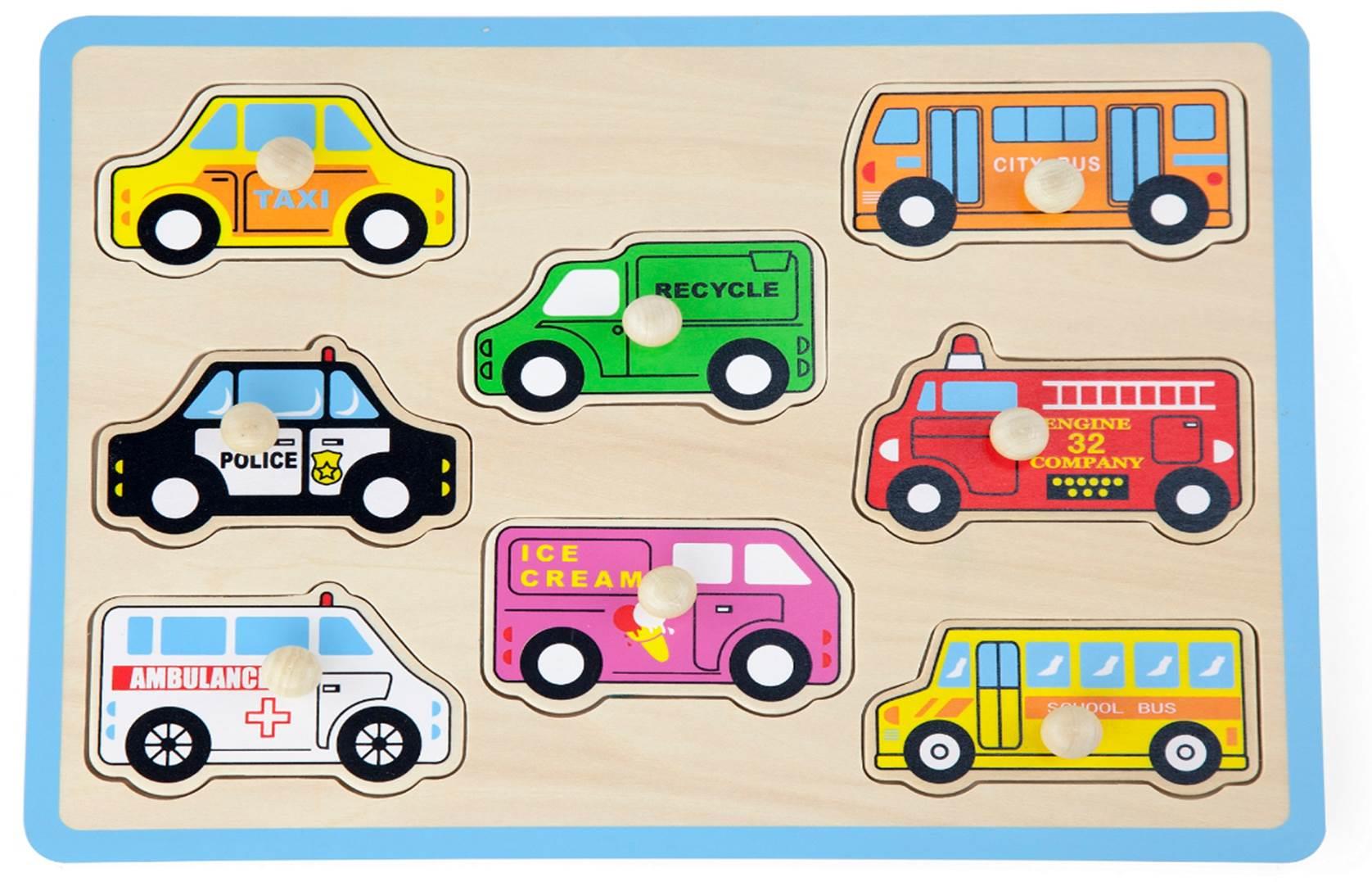 פאזל איכותי מעץ רכבים