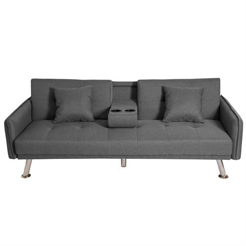 ספה תלת מושבית נפתחת למיטה תלת מושבית דגם פריז צבע אפור
