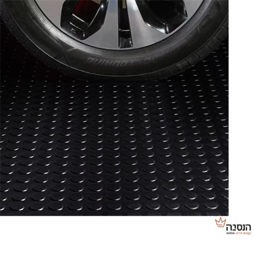 שטיח PVC - טבעות שחור