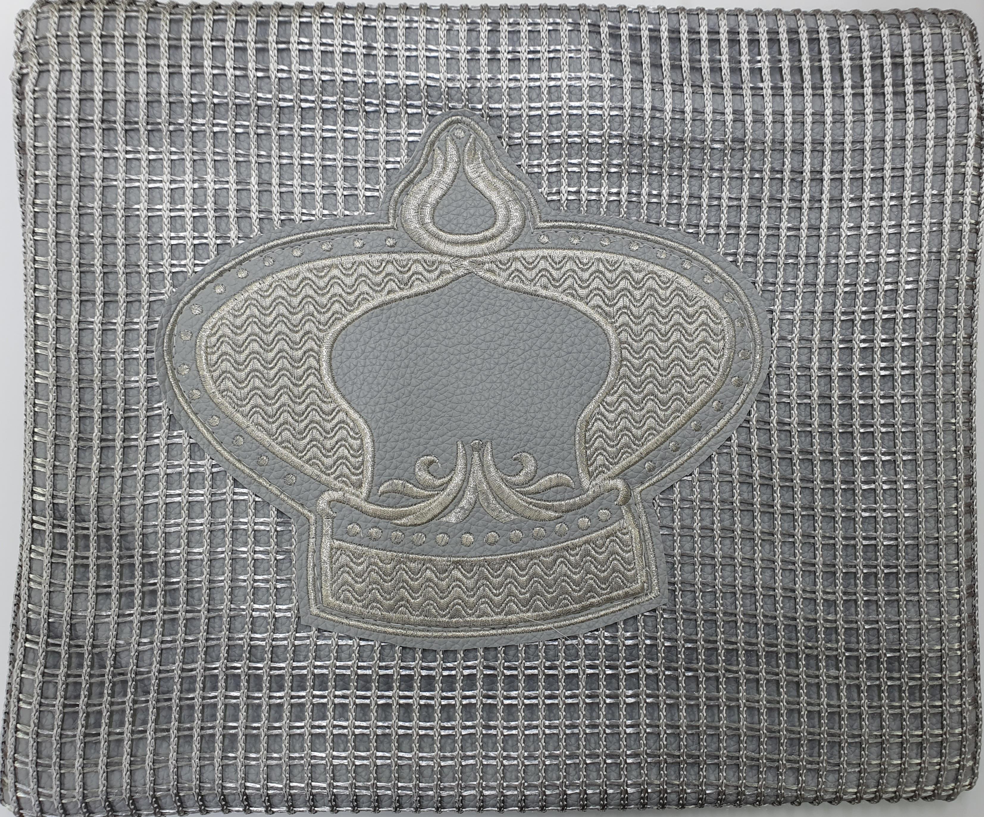 שקית לטלית ותפילין  דגם חבלים - צבע אפור