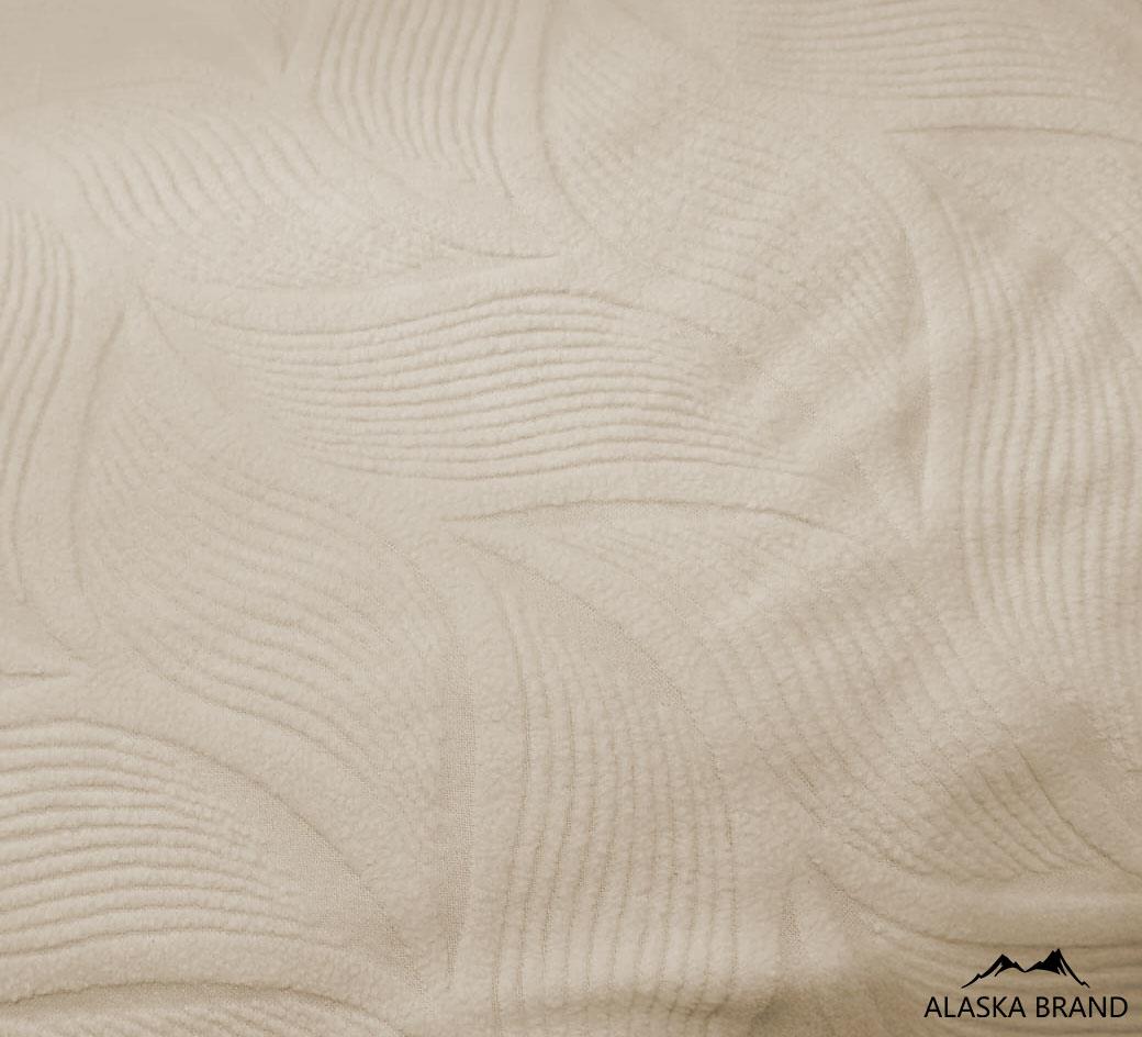 כיסוי לסלון אלסטי 3 חלקים דגם LEAF - בג' | טקסטורת עלים