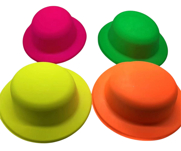 כובע ליצן פלסטיק - מגוון צבעים