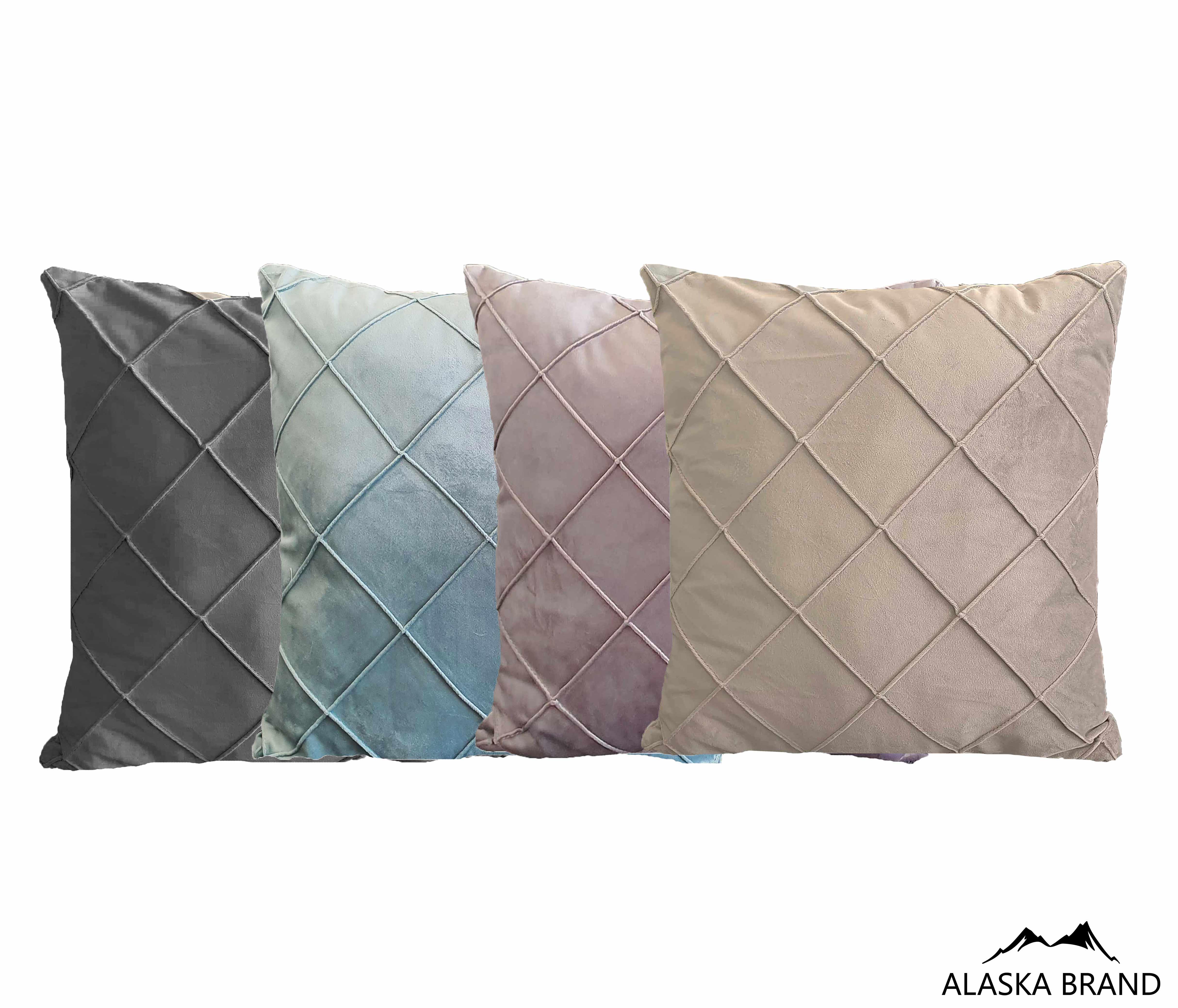 ציפית / כרית נוי גדולה - 60X60 מעויינים קטיפתי *9 צבעים חדשים*