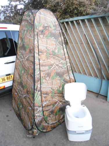 אסלה 21 ליטר ואוהל הסוואה בית שימוש אסלה כימי נייד שירותים כימיים ידניים ללא צורך בחשמל קמפינג לייף