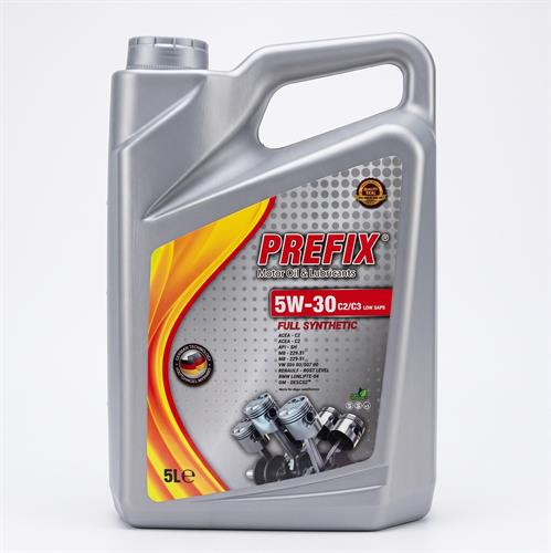 שמן מנוע 5 ליטר 5W-30 C2/C3 מבית PREFIX