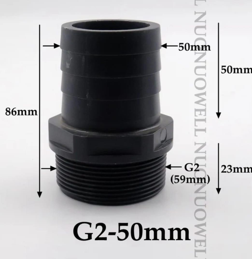 ניפל 2 צול הברגה 2'' צול PVC לצינור קוטר 52 ממ PLASTIC PAGODA NOZZLE קמפינג לייף ניפל 2 צול הברגה 2'' צול PVC לצינור קוטר 52 ממ PLASTIC PAGODA NOZZLE קמפינג לייף