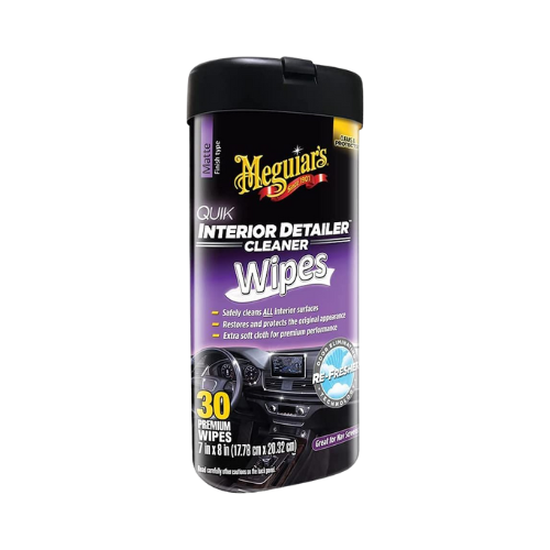 מגבונים לניקוי פנימי - QUIK INTERIOR DETAILER WIPES מבית MEGUIAR'S |חבילת 30 יחידות