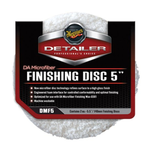 2 יחידות פד מיקרופייבר לווקס - DA MICROFIBER FINISHING DISC 5 מבית MEGUIAR'S | גודל 5 אינץ'