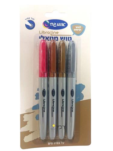 טוש מטאלי 4 יחידות