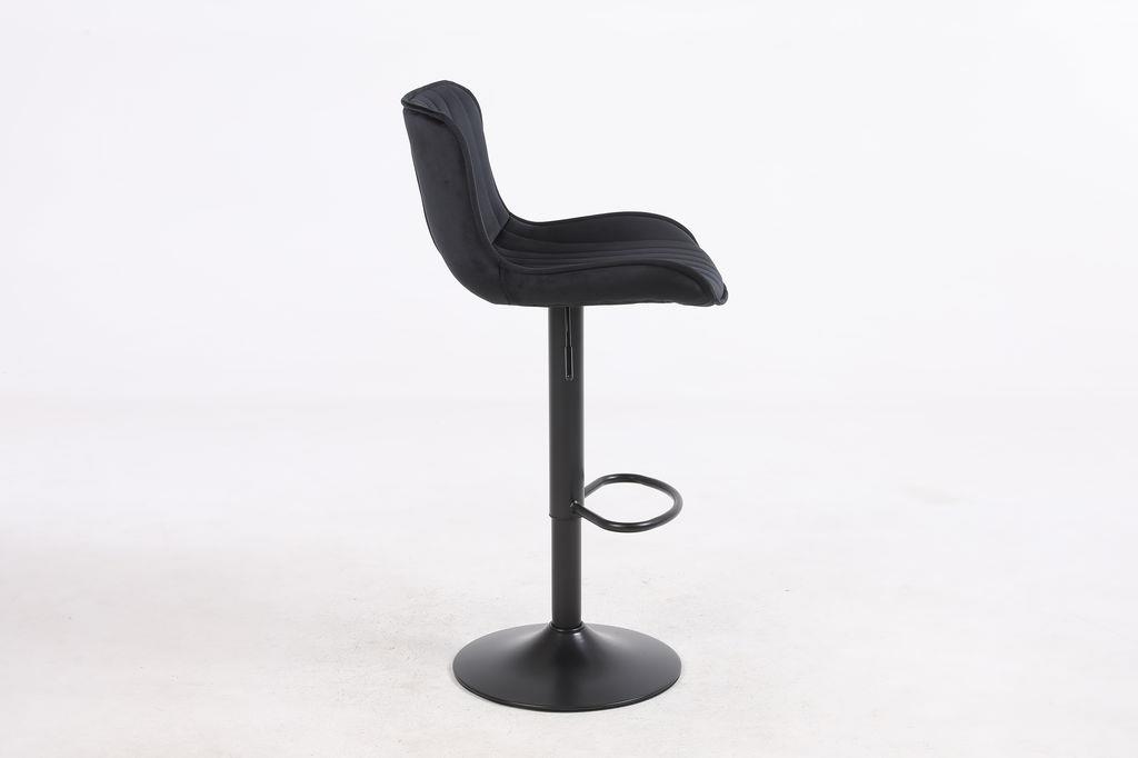 כסא בר מעוצב דגם אירלנד בד צבע שחור
