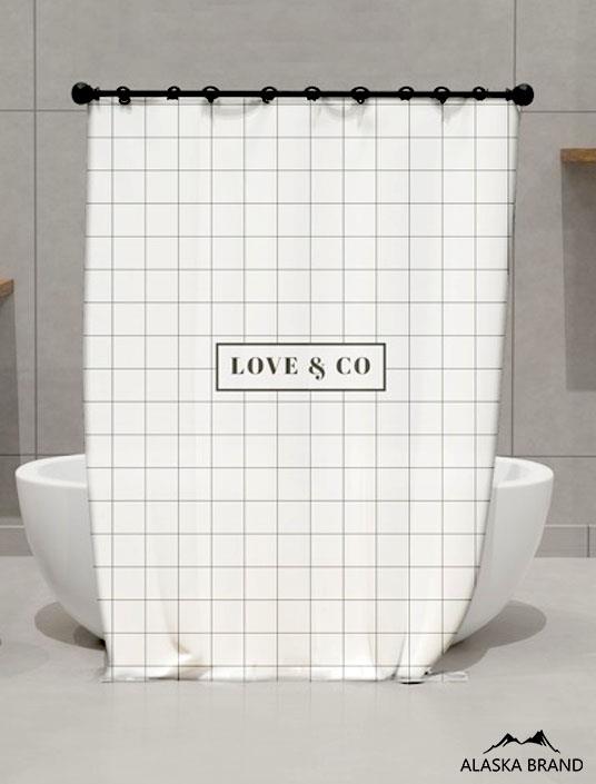 וילון אמבטיה איכותי דגם - Love & Co