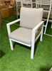 כסא אלומיניום לגינה ולמרפסת אלומיניום דגם אושן לבן