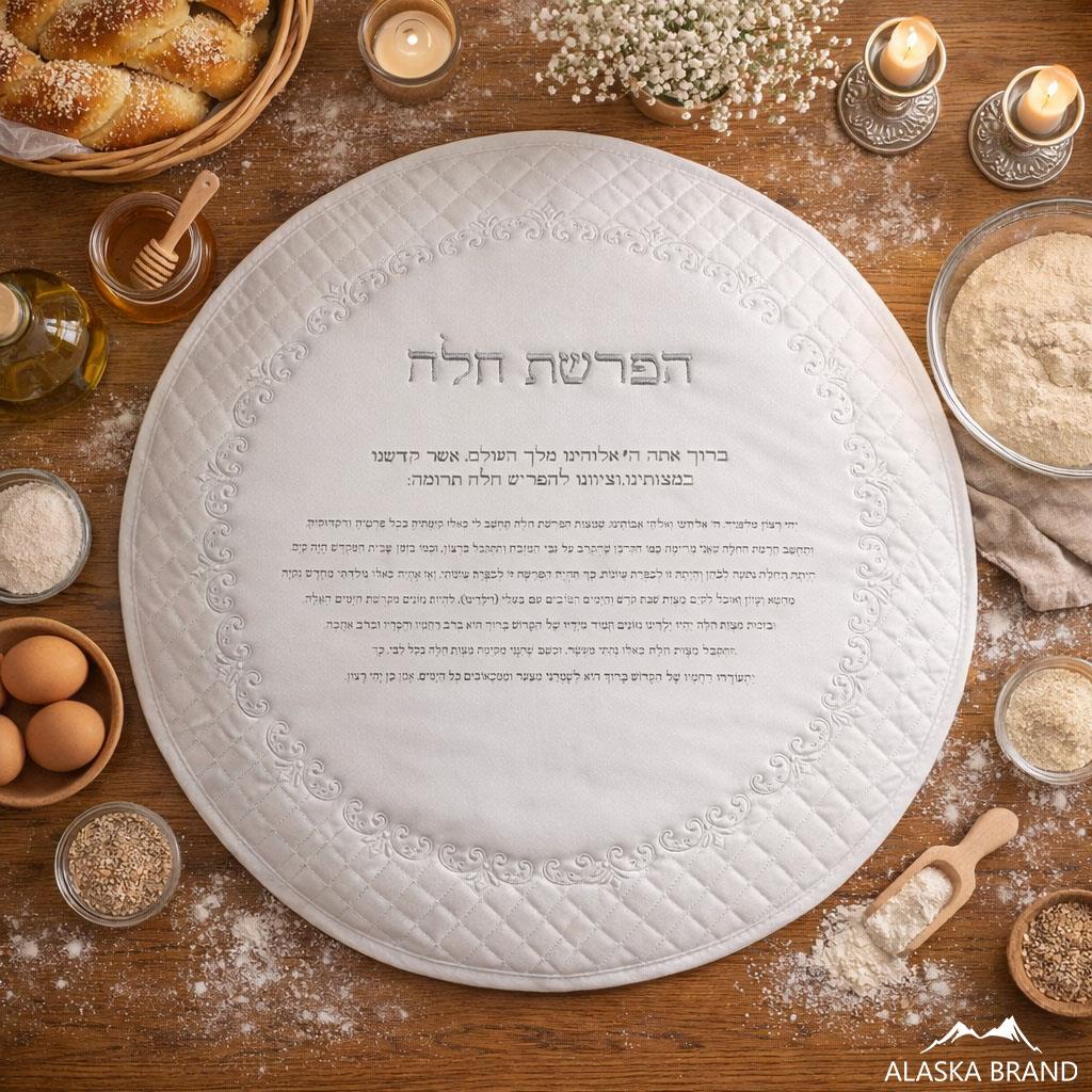 סט הפרשת חלה מהודר עם רקמה - 2 חלקים סט הפרשת חלה מהודר עם רקמה - 2 חלקים