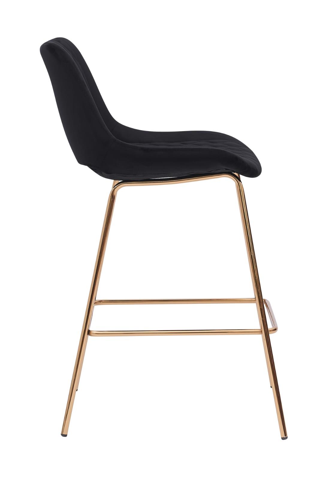 כסא בר מעוצב דגם ליסבון גולד שחור כסא בר מעוצב דגם ליסבון גולד שחור