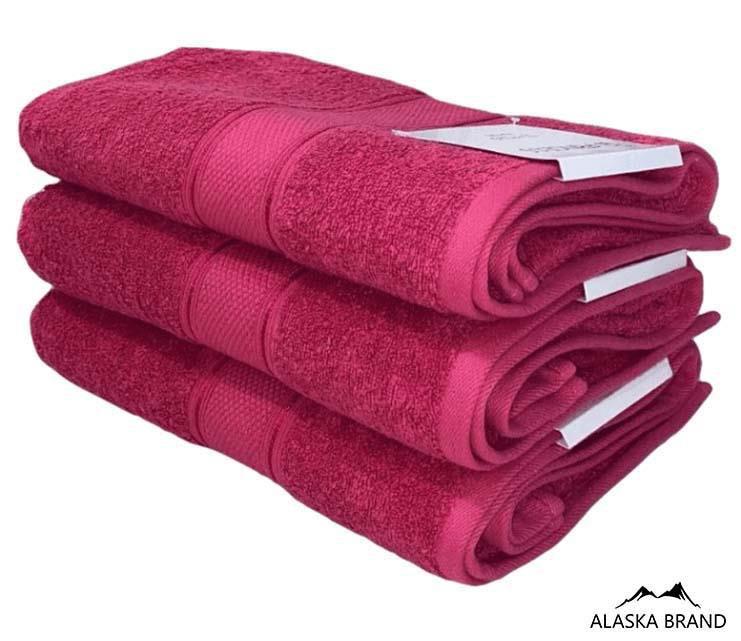 מגבת Royal מבד 100% כותנה צבע ורוד פוקסיה - דרגת ספיגה גבוהה