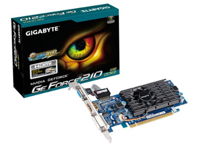 כרטיס מסך Gigabyte GT 210 1GB DDR3 DVI VGA HDMI
