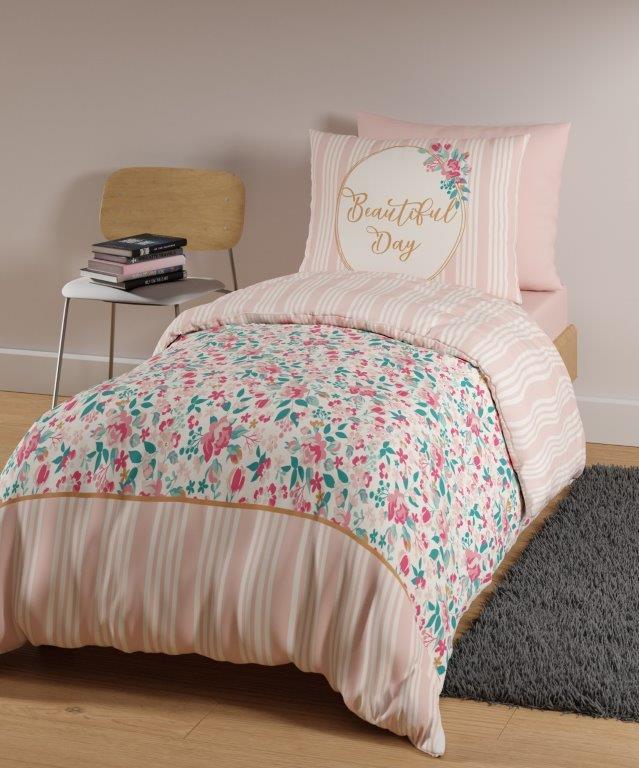 סט מצעים מיטה וחצי 100% כותנה דגם - אוליביה