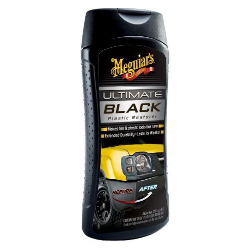 מבריק משחזר פלסטיק שחור חיצוני - ULTIMATE BLACK PLASTIC RESTORER מבית MEGUIAR'S | תכולה 355 מ"ל