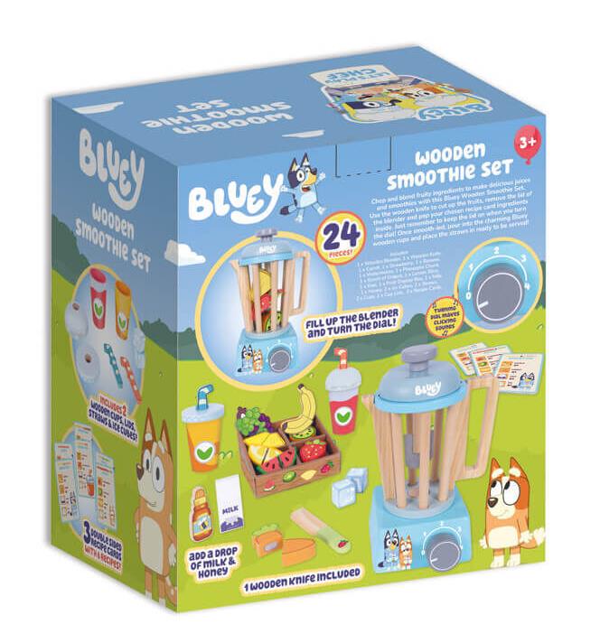 בלואי Bluey סט שייק פירות מעץ 24 חלקים