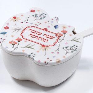 כלי לדבש דגם תפוח/רימון