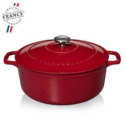 סיר עגול  8.8 ליטר יציקת ברזל 32 ס"מ CHASSEUR