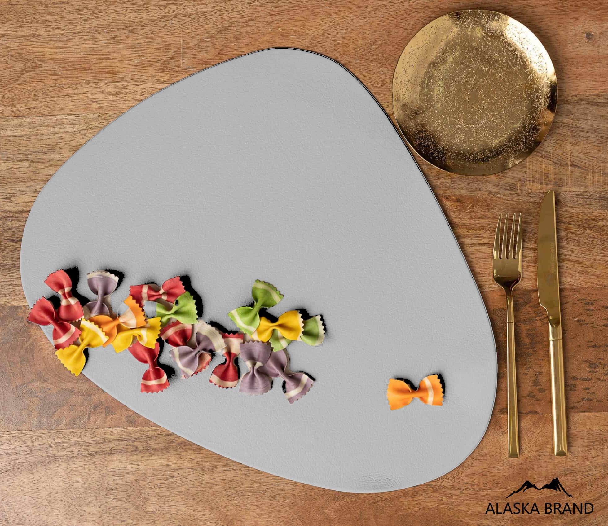 פלייסמנט אלגנטי דגם - שקד אפור | מארז 4 יחידות