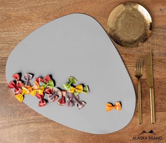 פלייסמנט אלגנטי דגם - שקד אפור | מארז 4 יחידות