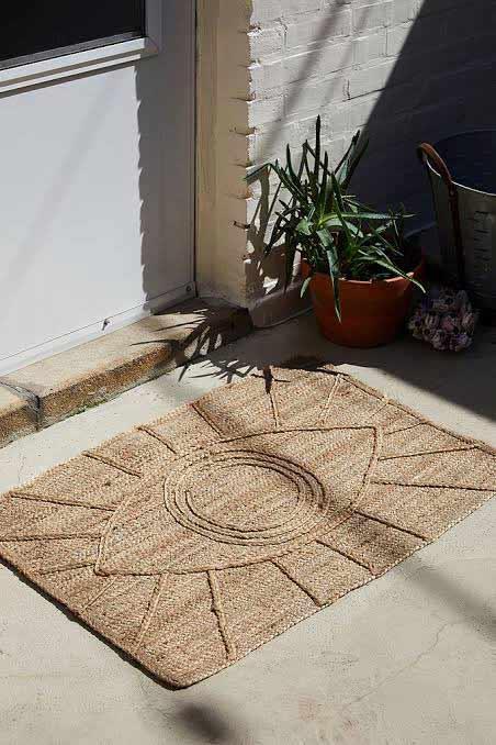 שטיח חבל דו צדדי בעבודת יד דגם - עין טובה