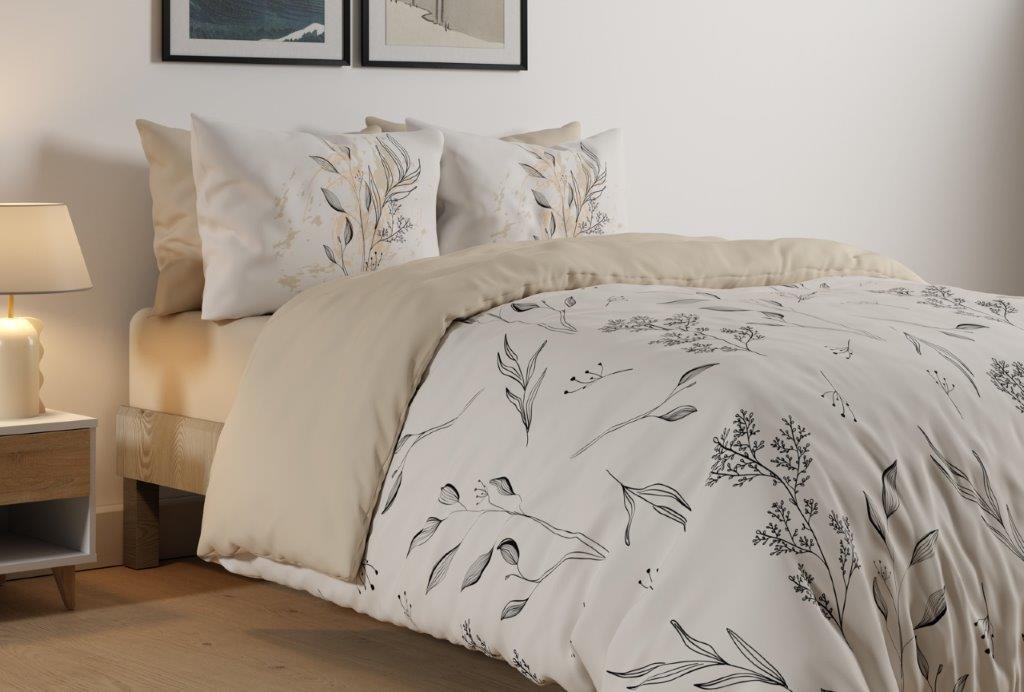 סט מצעים 100% כותנה 180X200 דגם - שיקמה