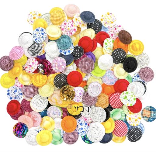 כובעים מיני צבעוניים ליצירה - במארז גדול