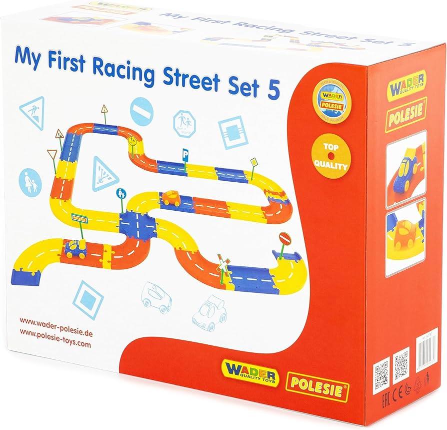 מסלול מכוניות + תמרורים + מכוניות